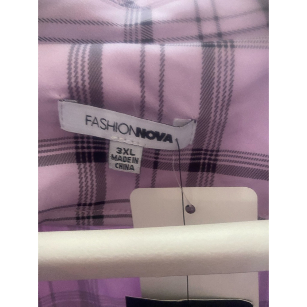 Women's Fashion Nova 3X Lavender Black romper - Picture 2 of 11